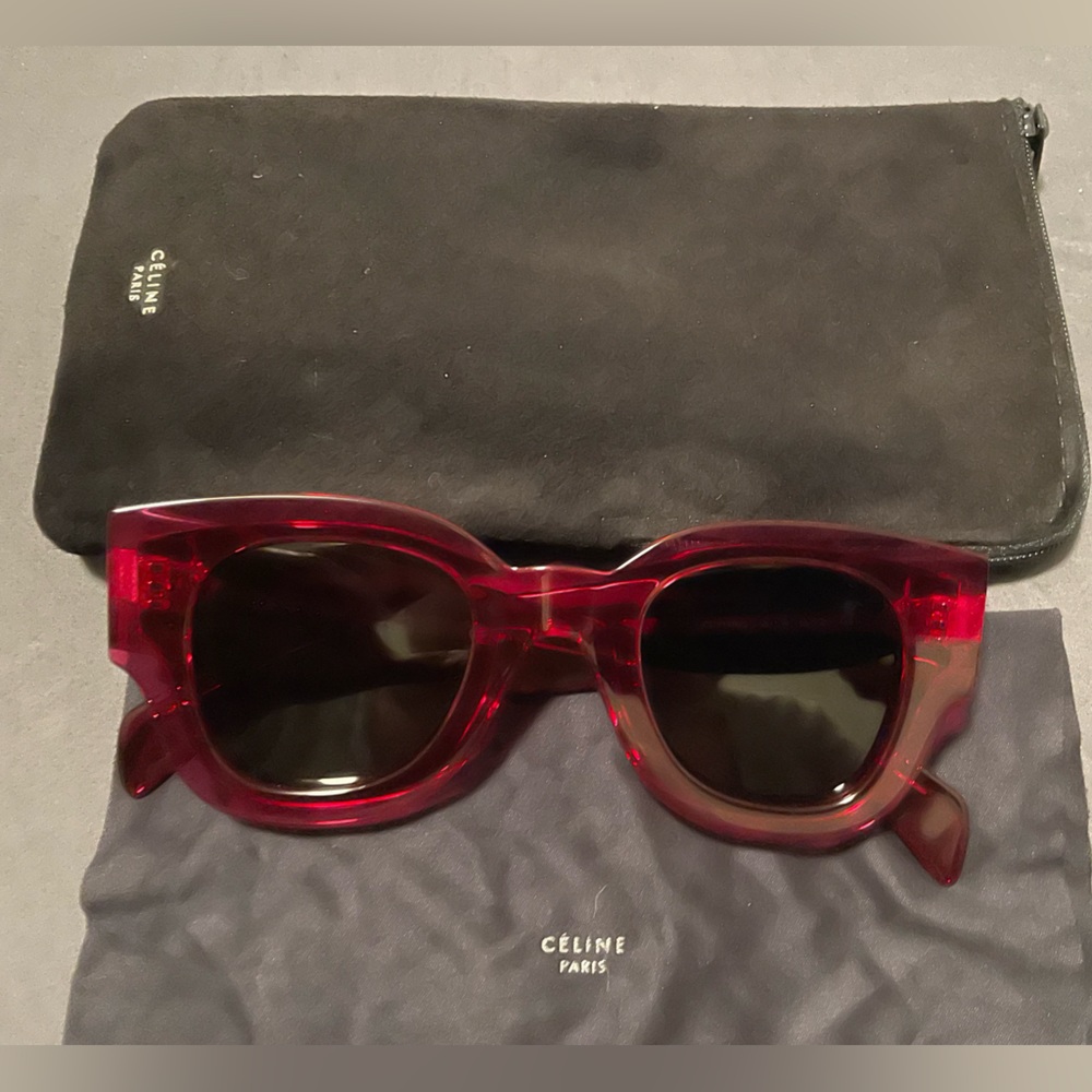 NWOT authentic  Celine maroon lucite frame sunglasses